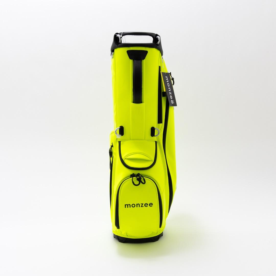 monzee モンジーキャディバッグ新品 初期傷あり　ネオンイエロー