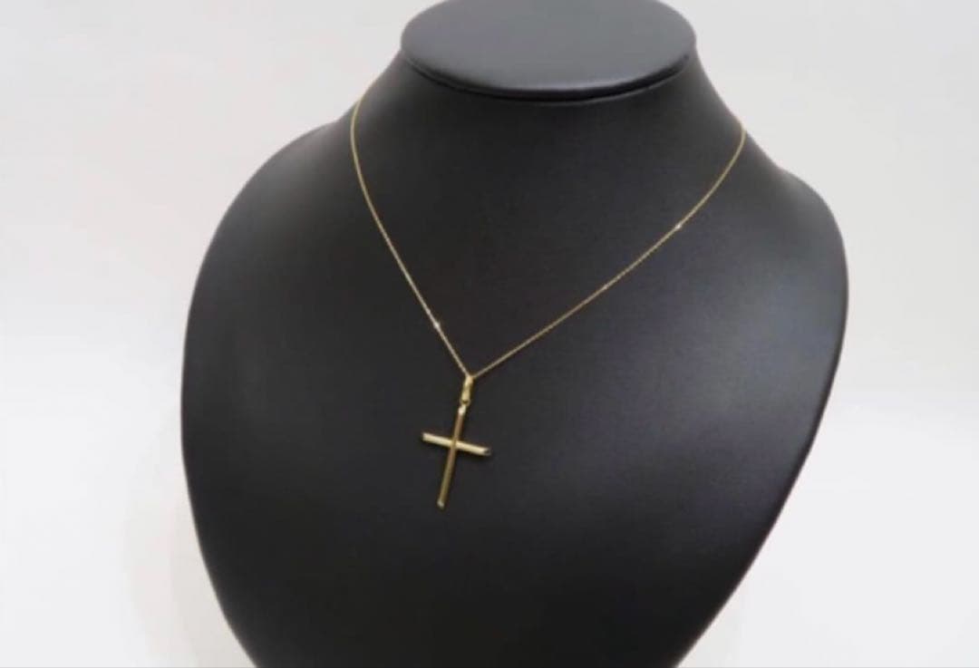 新品◆K18YG 18金 クロスペンダントトップ 18金クロストップ