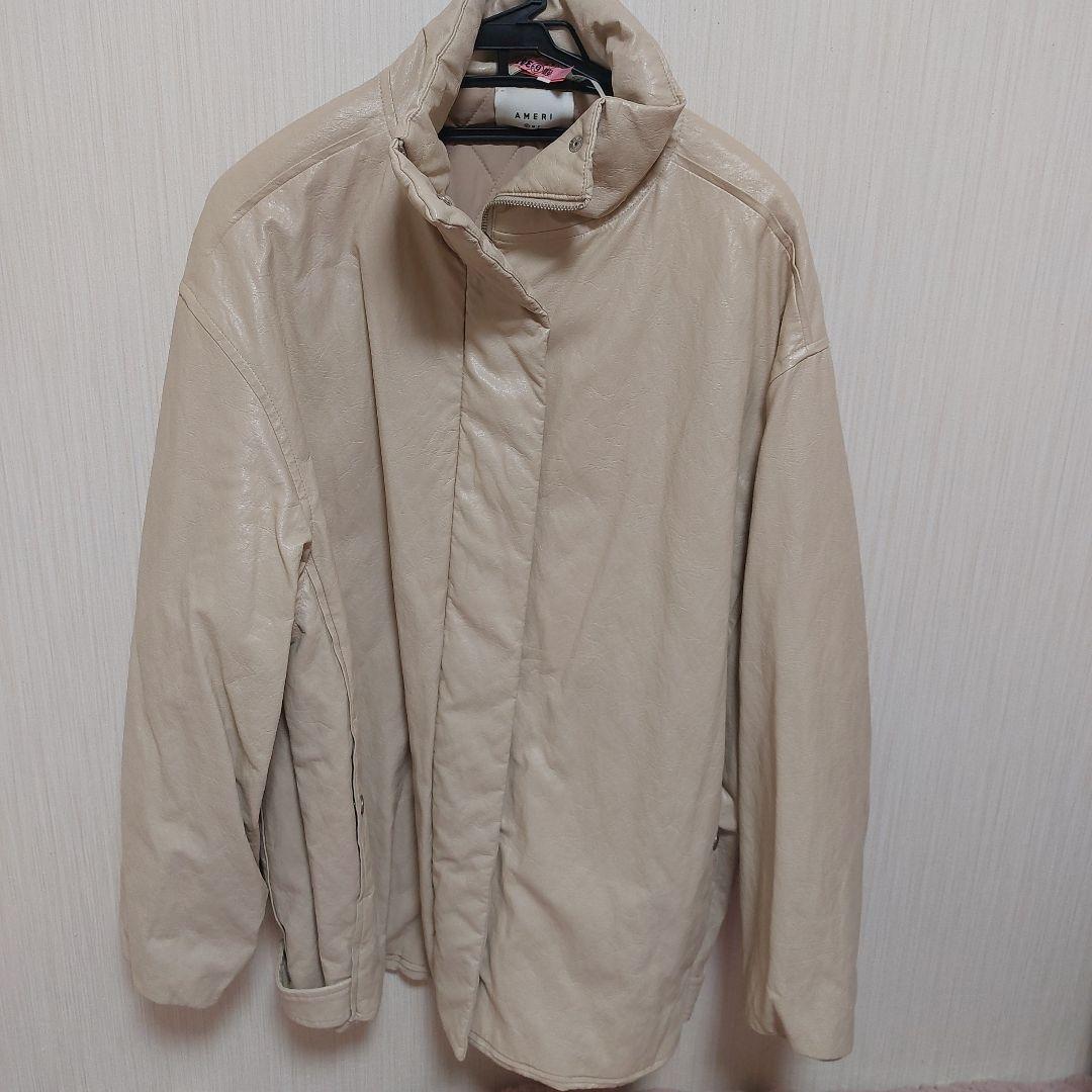 ジャケット・アウター PASTING LIKE FAKE LEATHER JACKET