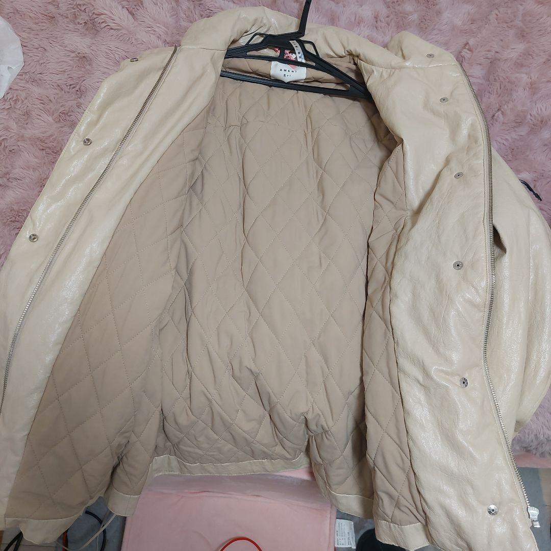 ジャケット・アウター PASTING LIKE FAKE LEATHER JACKET