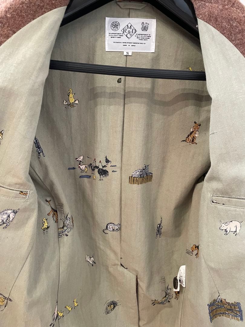 オールドマンズテーラー　ウインドペンチェック　ブレザー　（裏地　ファーマーズ）