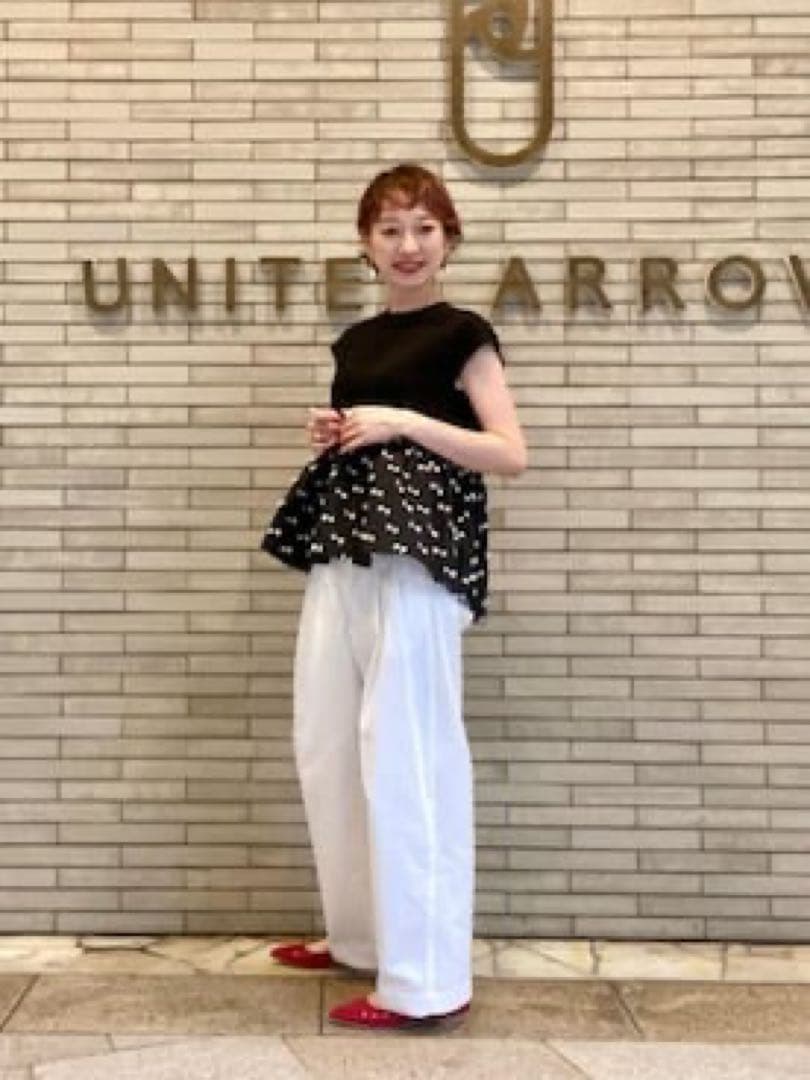 ロエフ　コットンタイル2タックパンツ