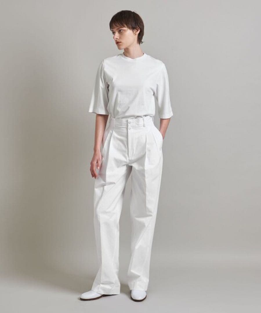 ロエフ　コットンタイル2タックパンツ