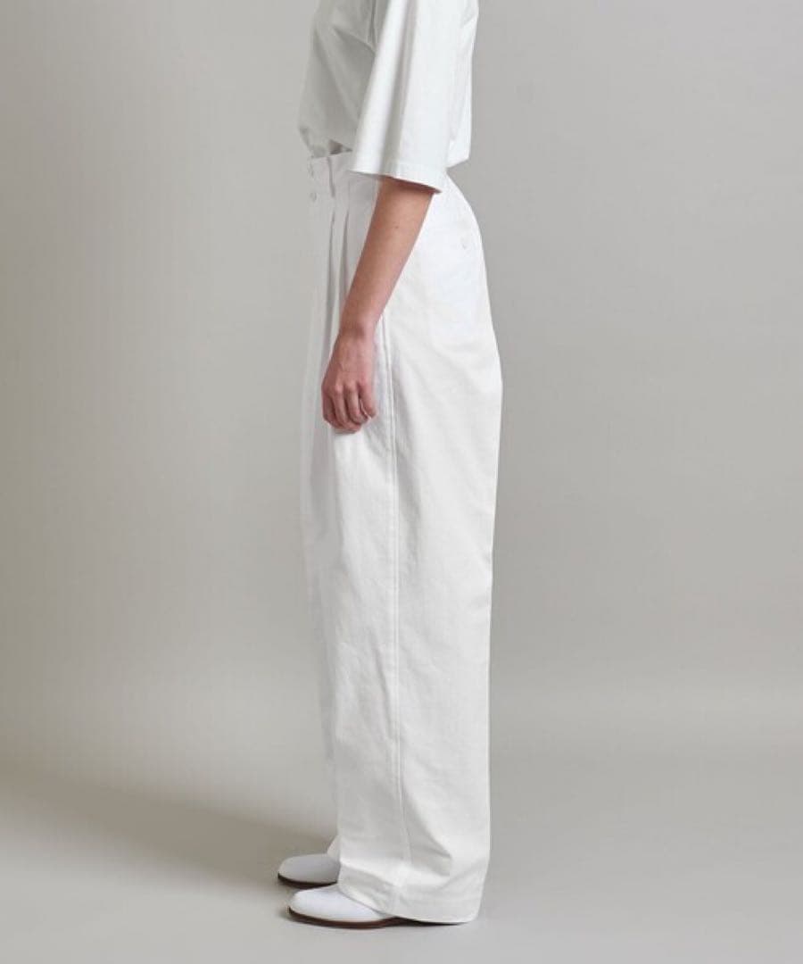 ロエフ　コットンタイル2タックパンツ