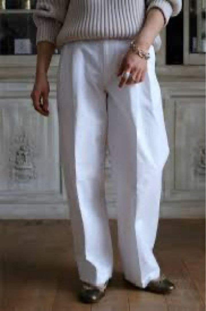 ロエフ　コットンタイル2タックパンツ