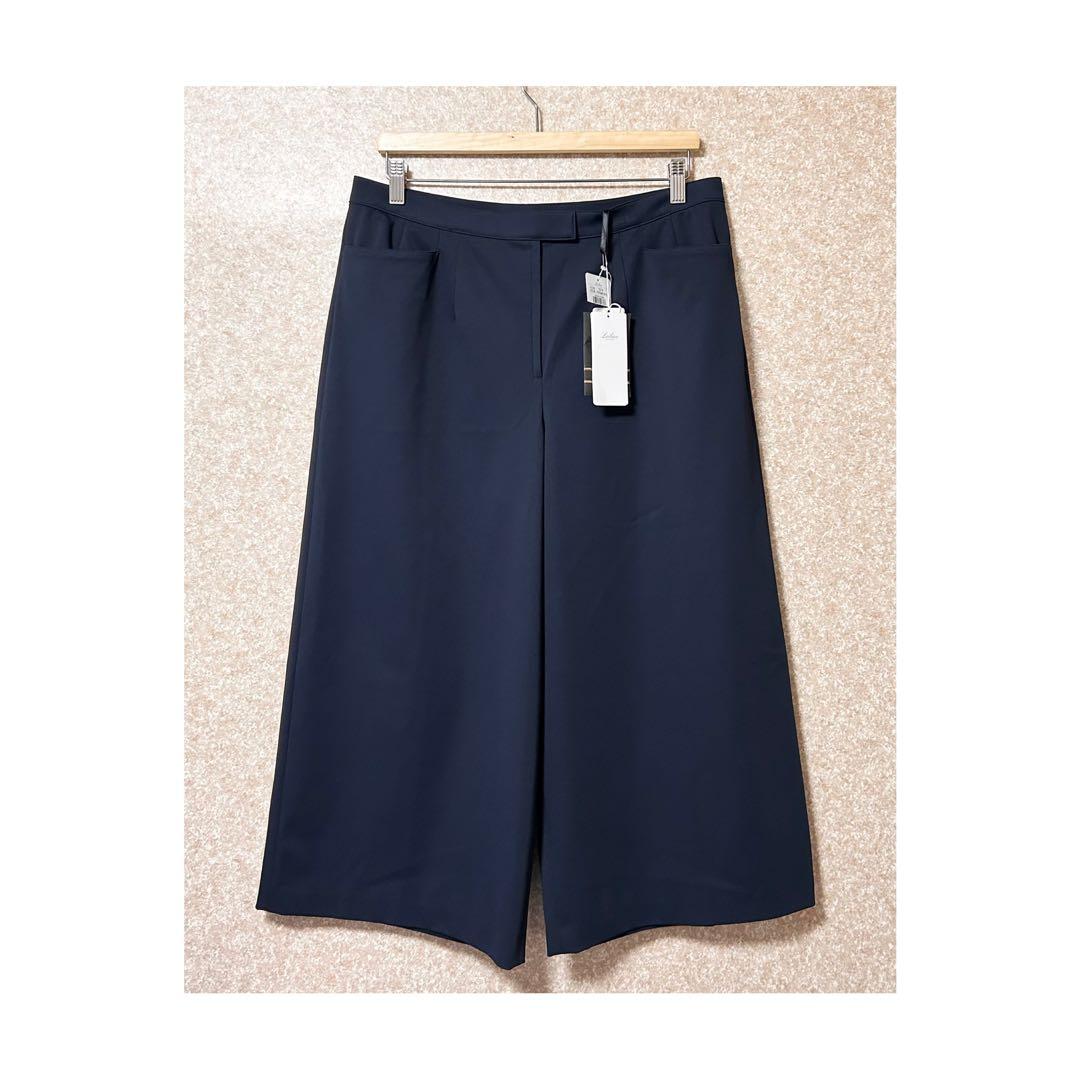 大きいサイズ Leilian レリアン ガウチョパンツ ワイドパンツ 15号 紺