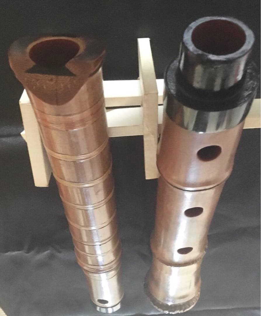 尺八　三浦龍畝銘1尺8寸管 琴古流唄口、中継ぎセル巻仕様