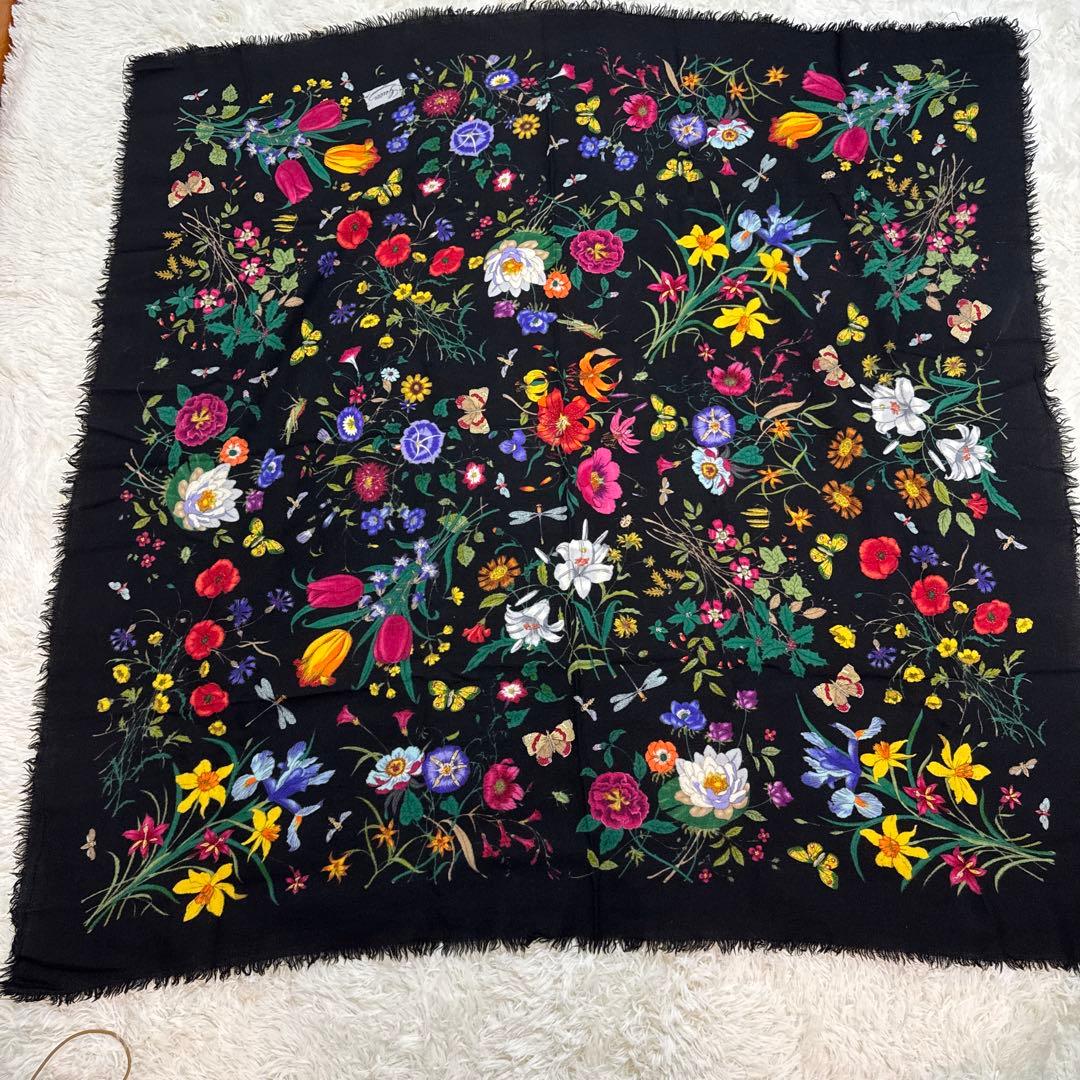 Gucci 花柄 シルクストール