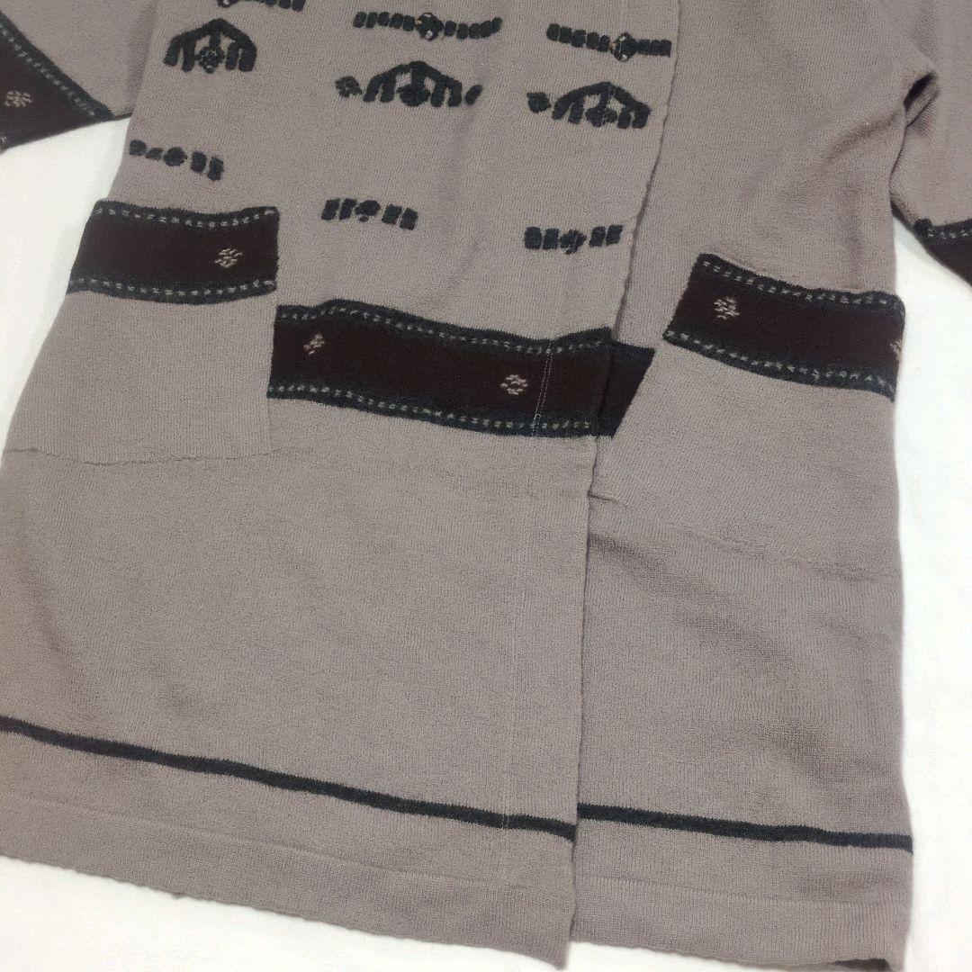 萌 MOYURU センソユニコ ウール ロングコート ポンチョ 刺繍 ゆったり