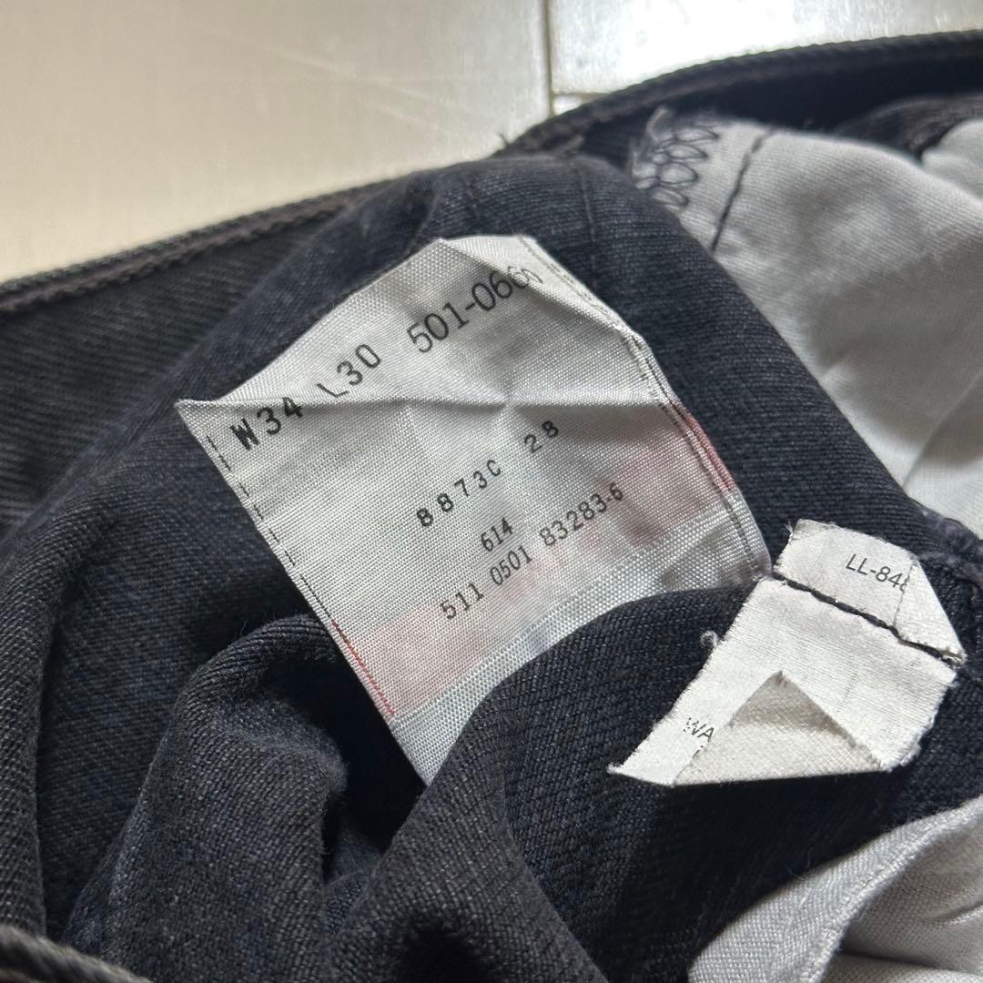 01年製 \"Levi's\" 501 Black Denim Pants