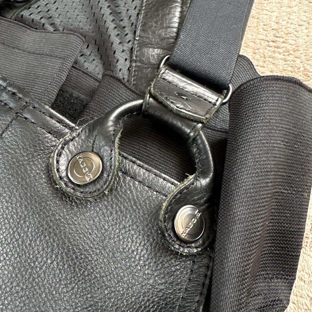 【希少XLサイズ】KADOYAデフュージョンパンツ レザー　ブラック　バイク