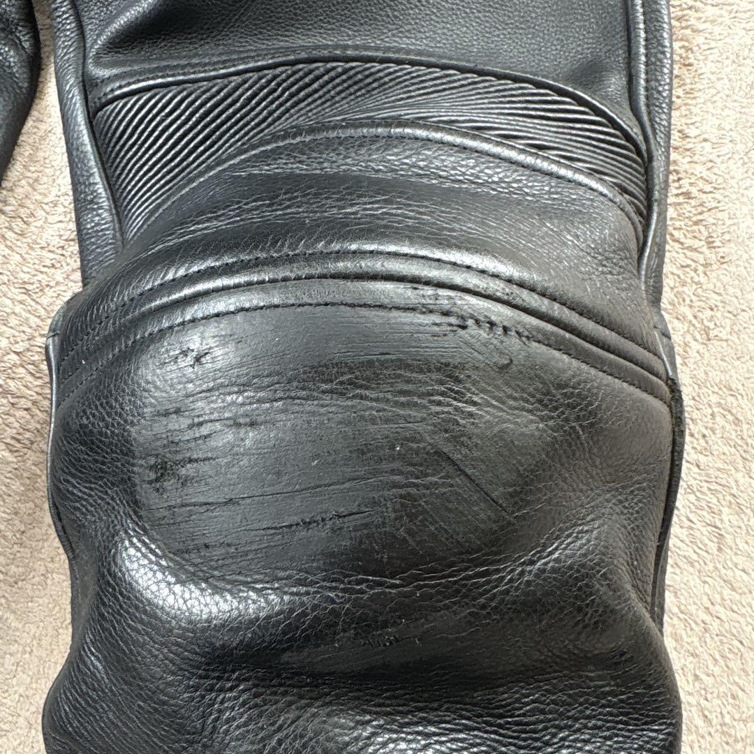 【希少XLサイズ】KADOYAデフュージョンパンツ レザー　ブラック　バイク