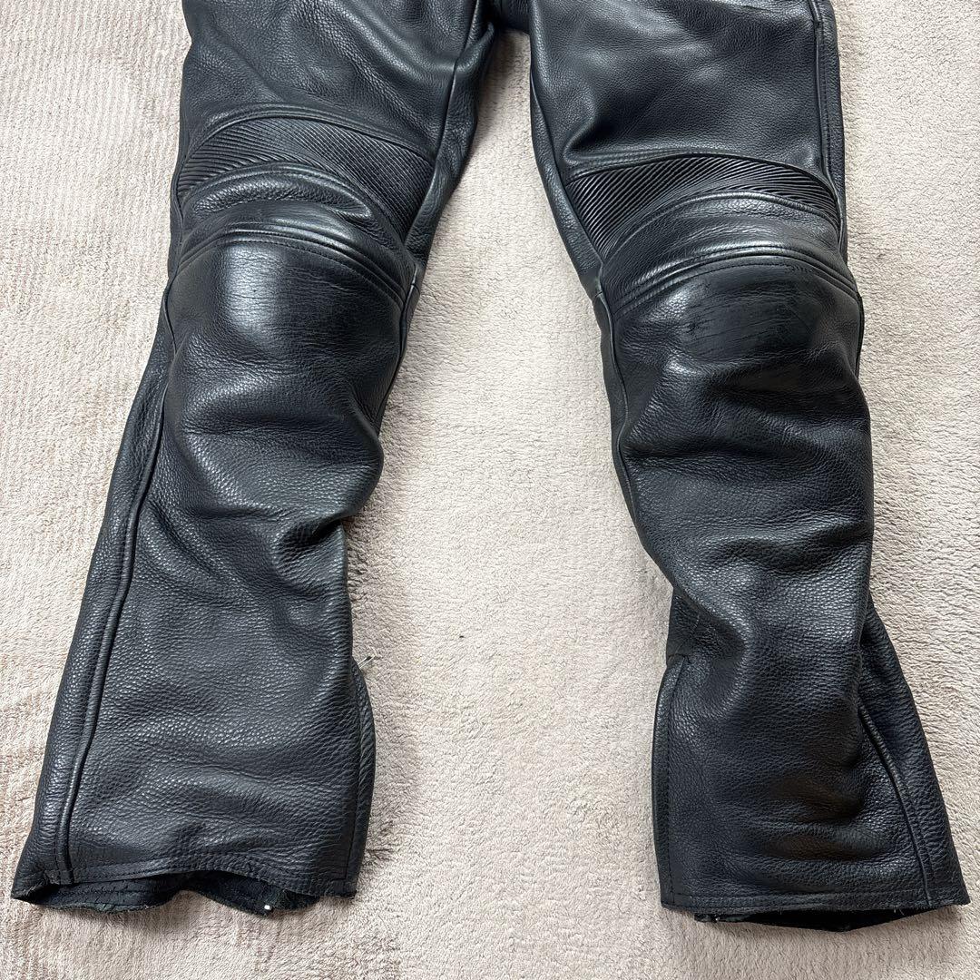 【希少XLサイズ】KADOYAデフュージョンパンツ レザー　ブラック　バイク