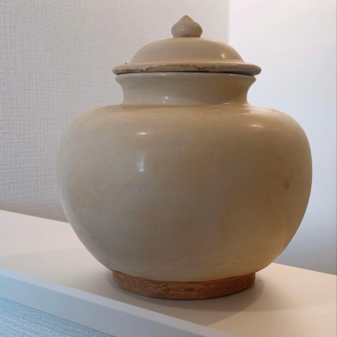 白磁万年壺　唐時代　陶芸　古美術品　骨董品