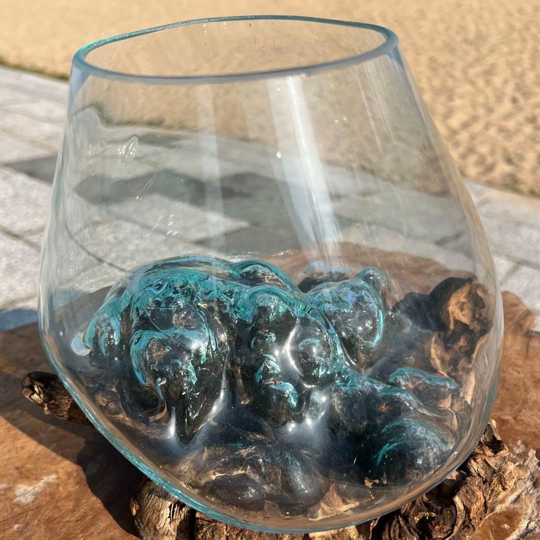 流木ガラスオブジェ大A 花瓶 金魚鉢 ガーデニング テラリウム 水槽 アート作品