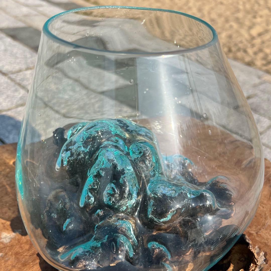 流木ガラスオブジェ大A 花瓶 金魚鉢 ガーデニング テラリウム 水槽 アート作品