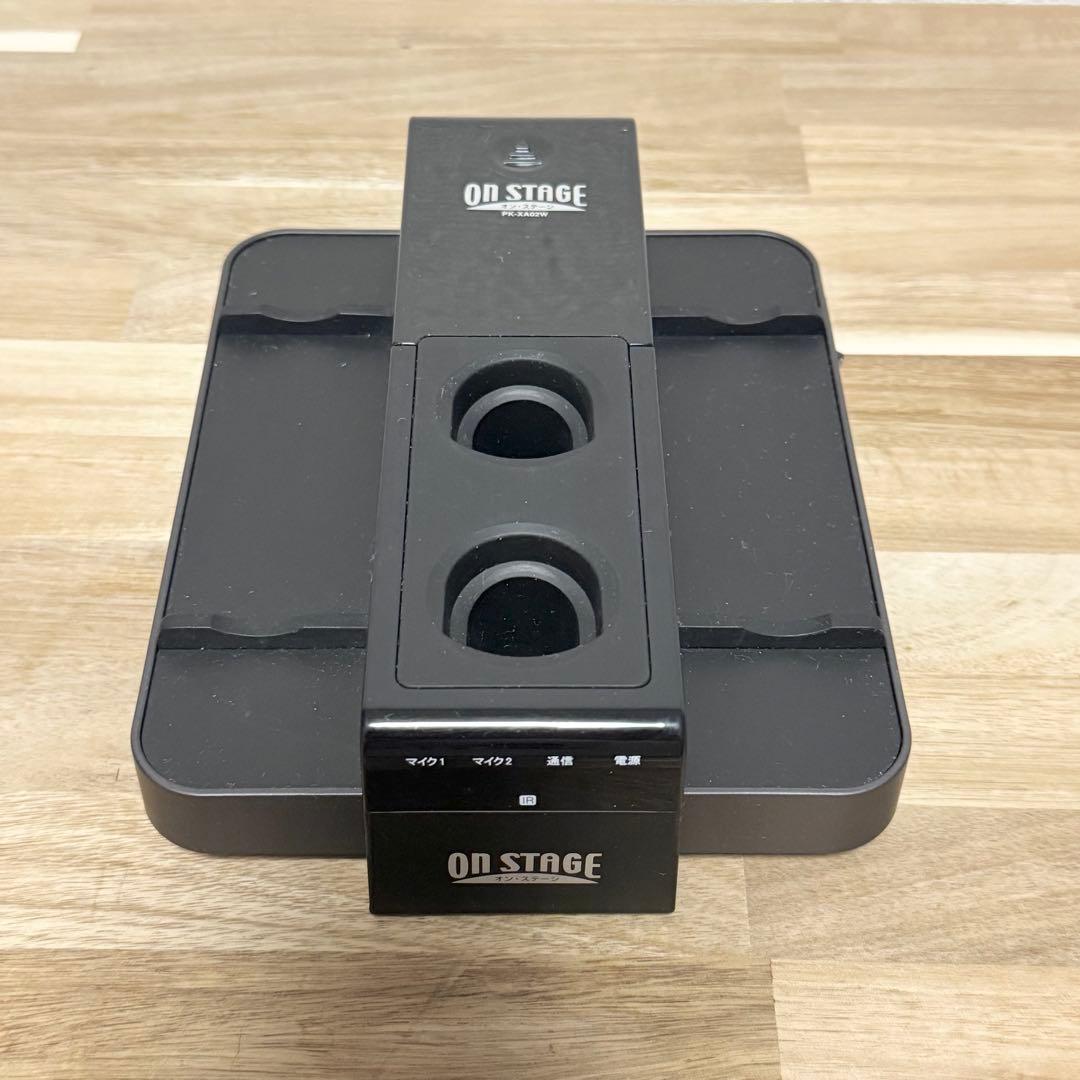 ほぼ未使用! ペアマイク付! お家カラオケ オンステージ PK-XA02W