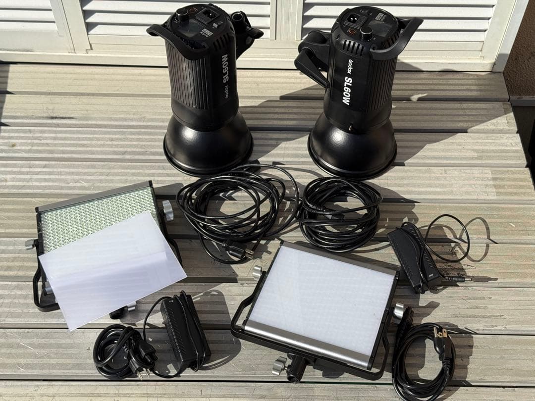 Godox SL60W ＆　LEDパネルライト各2台セット