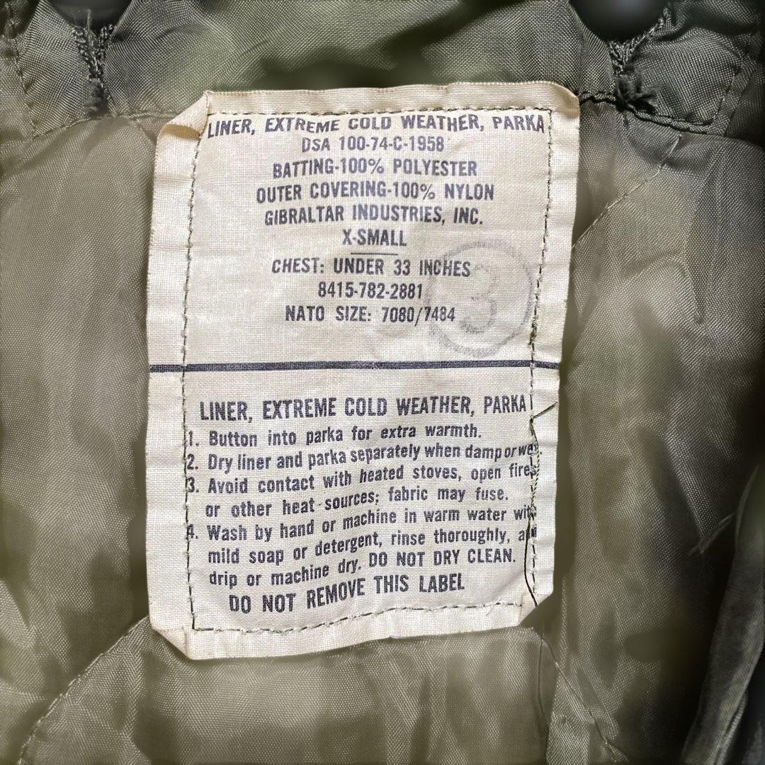 XSサイズ 実物M-65フィッシュテールパーカー　70s セット