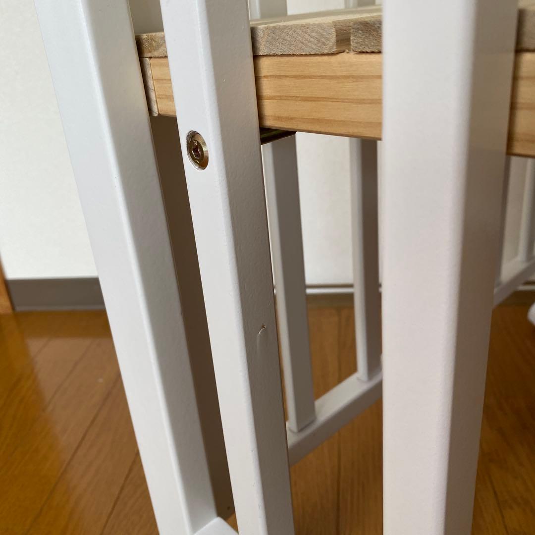 KATOJI カトージ 木製ミニベビーベッド ホワイト 下段収納付き