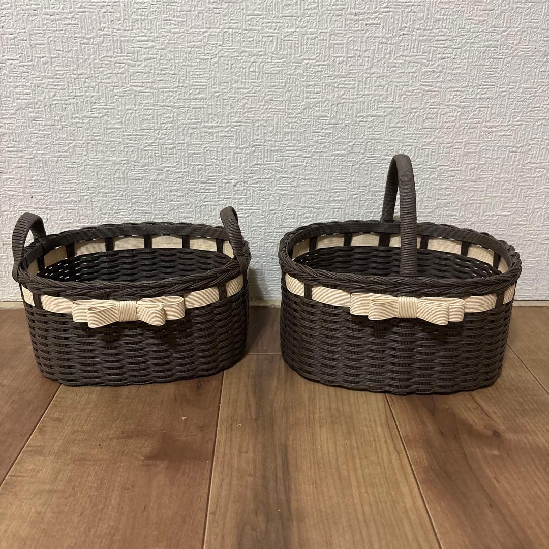 minoriページ　クラフトバンド　かご