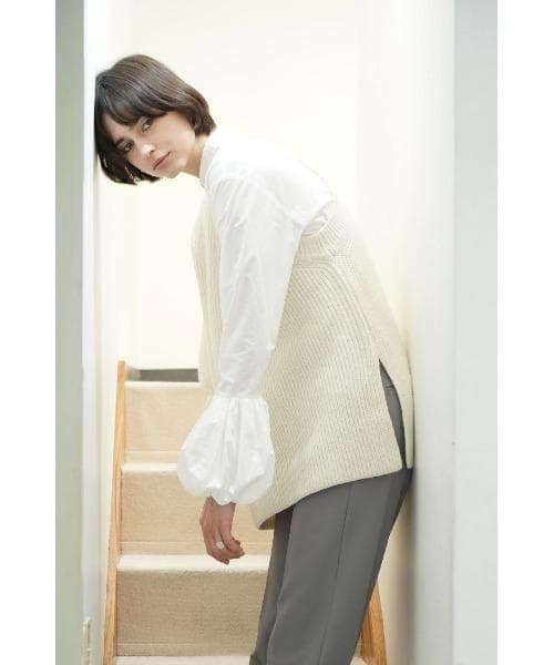 ■専用■美品 CLANE 2,6万 バルーンスリーブのブラウス ホワイト クラネ