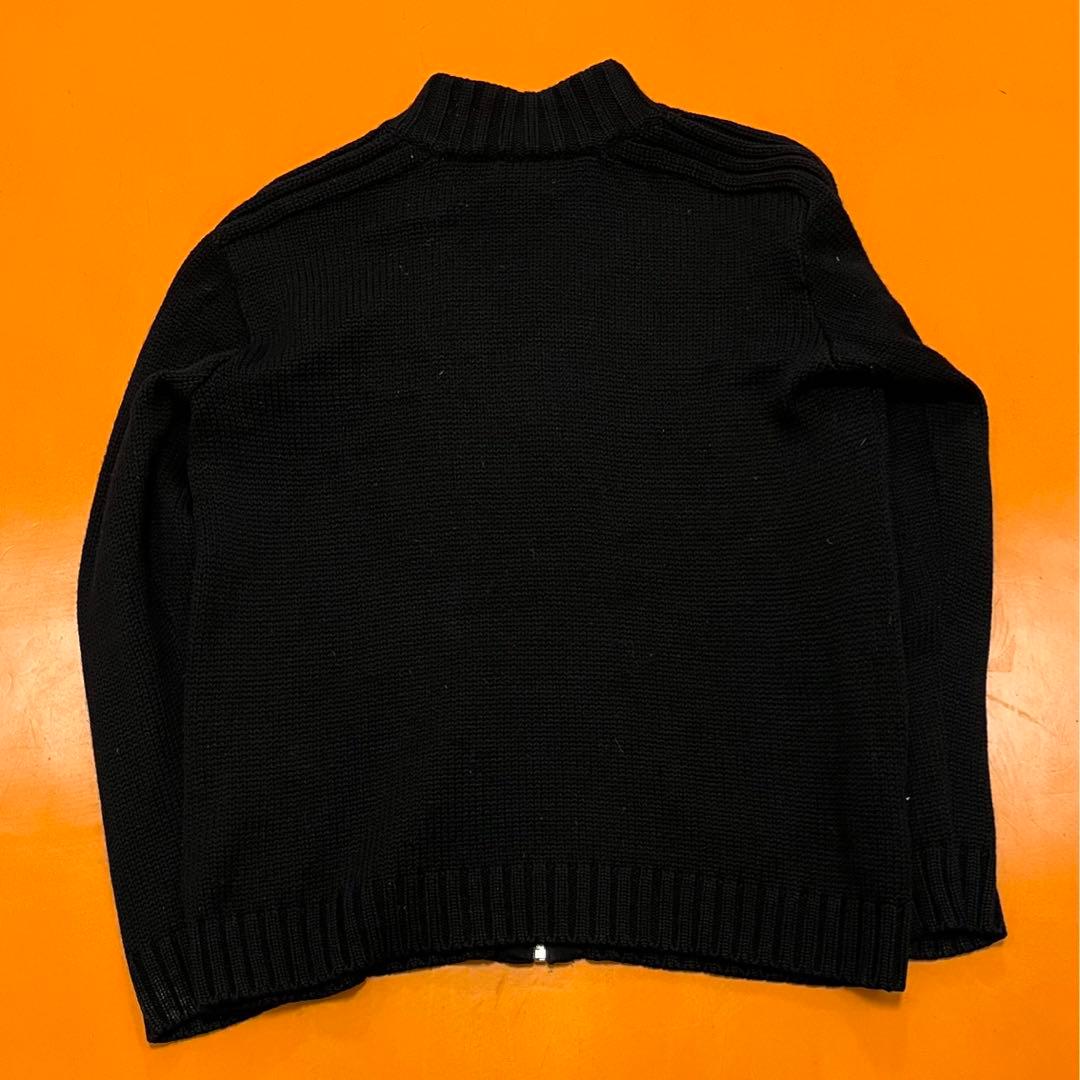 old アニエスベー　オム　90s ウール　ドライバーズニット　ハイネック　黒