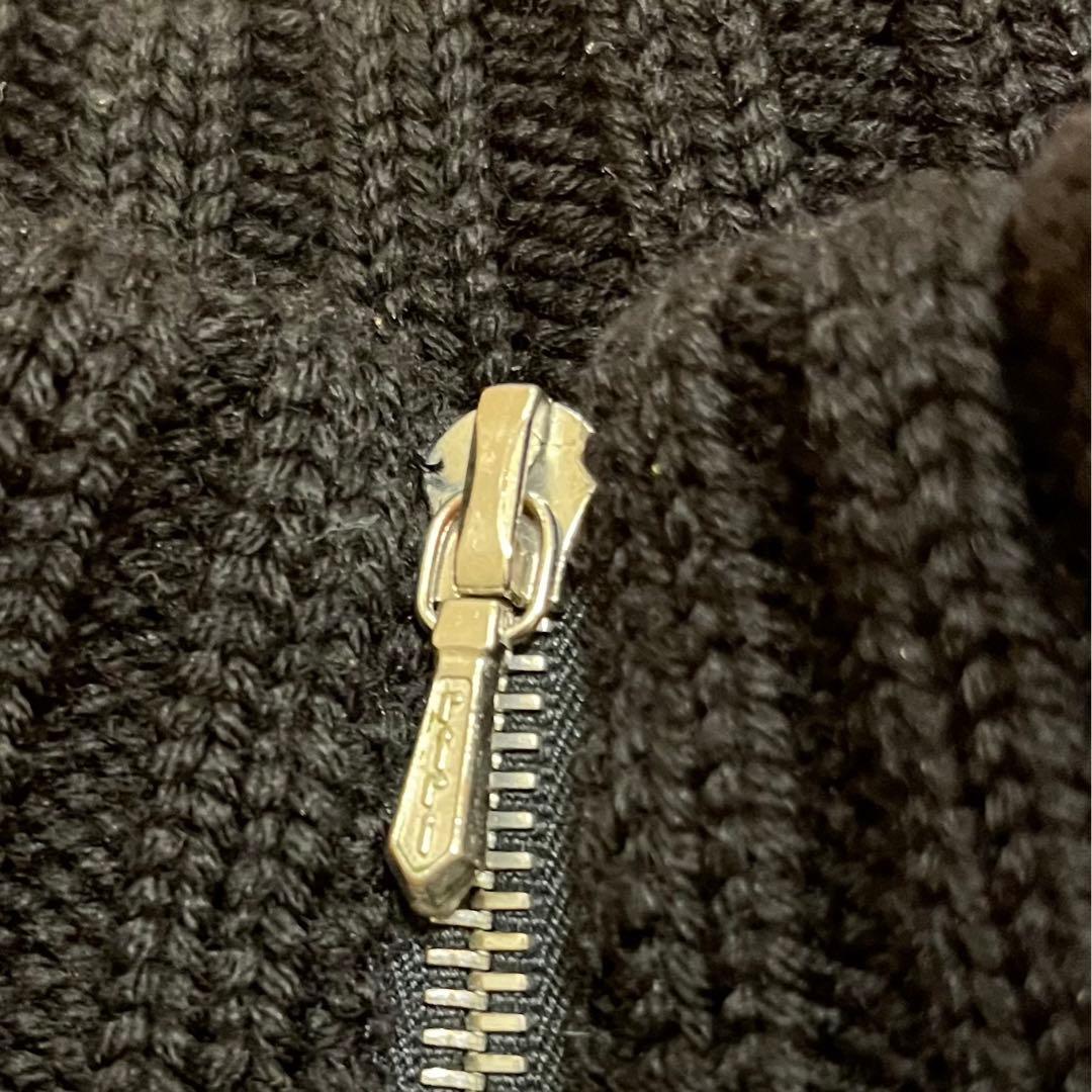 old アニエスベー　オム　90s ウール　ドライバーズニット　ハイネック　黒