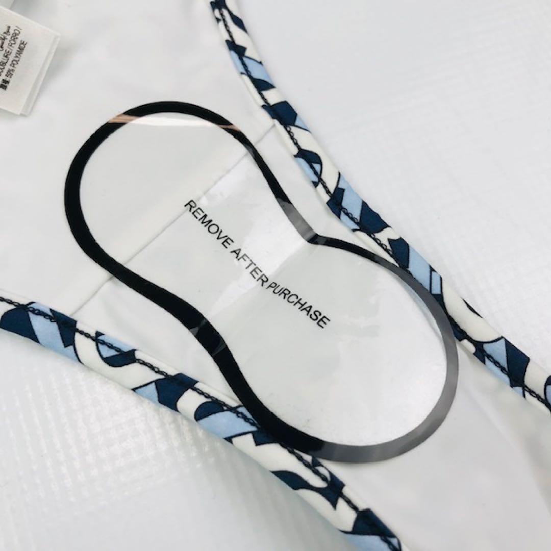 新品未使用★BURBERRY・TBモノグラム総柄 タイサイドビキニ 水着(M)