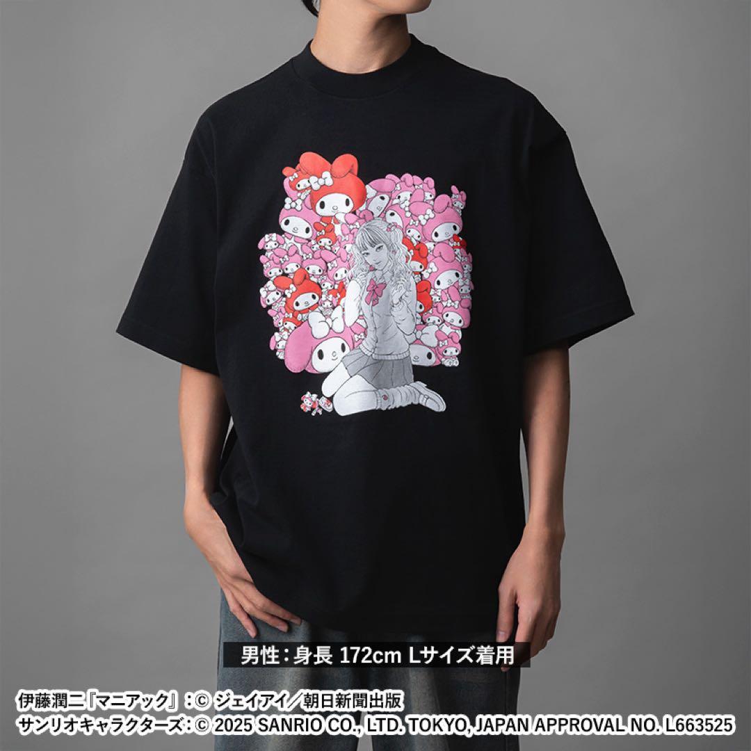 伊藤潤二　サンリオキャラクターズ　ラギットTシャツ ギャル富江 マイメロディ