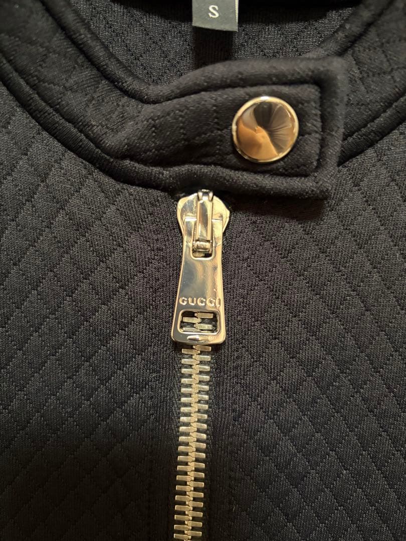 GUCCI ブラック 半袖ワンピース S キルティング