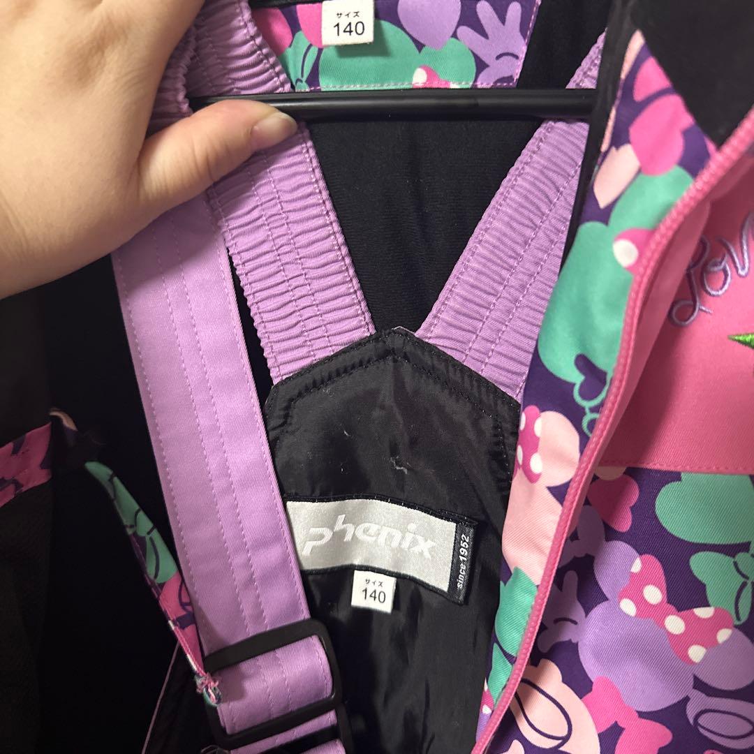 PHENIX ミニーマウス柄 スキーウェア (子ども用)