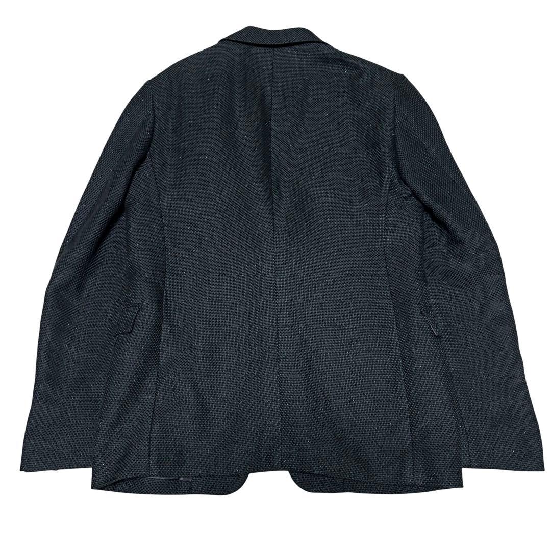 美品 リーツテイラーザズー ライトツイード 光沢糸混 ダークネイビー テーラード