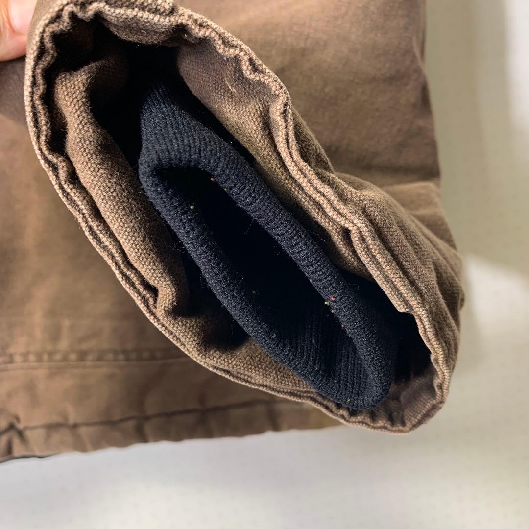 USA製 カーハート トラディショナルコート 3XL ブラウン レザーロゴパッチ