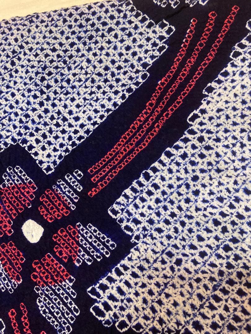 レモン　有松絞り　絞り浴衣　① 大きめ