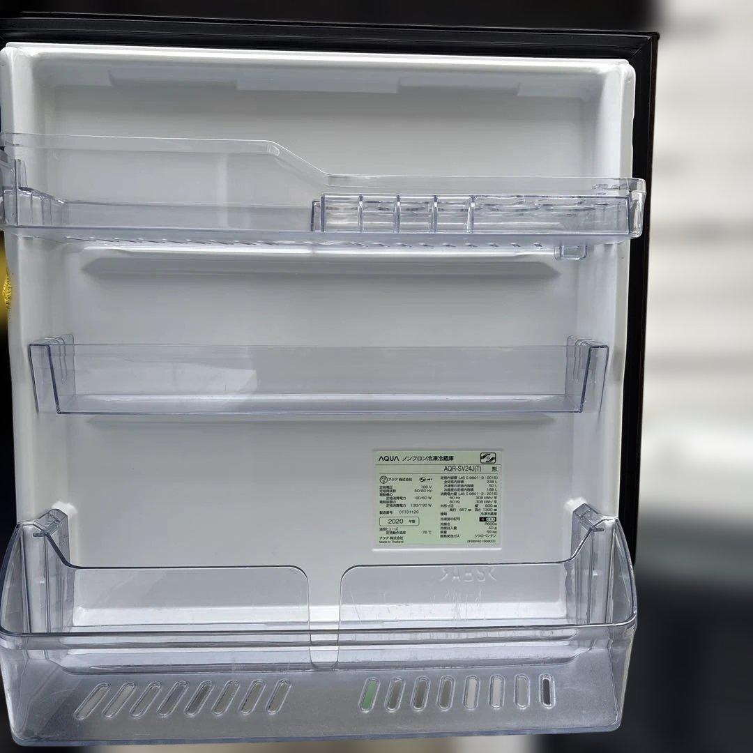 アクア/冷蔵庫2020年製AQR-SV24J(T) 238L