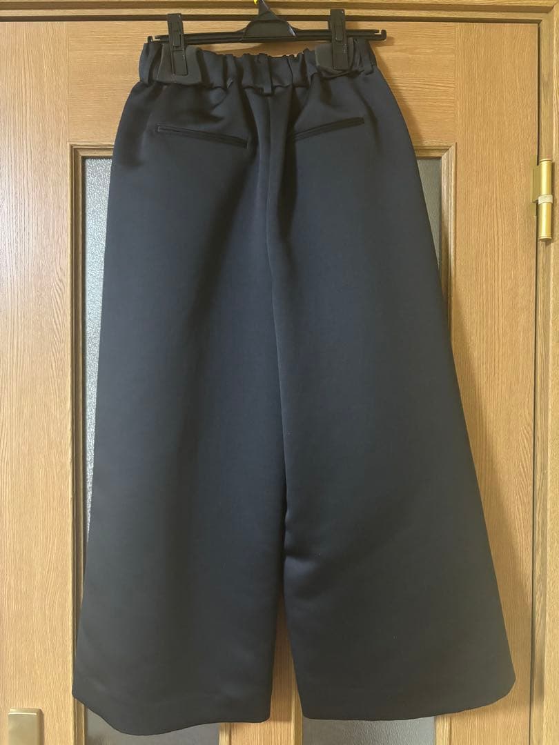 【専用】heve サテンフレアガウチョパンツ　ブラック　36