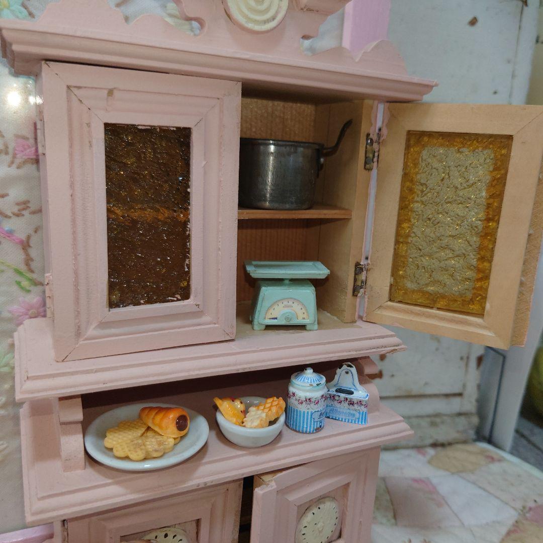 砂漠できなこ！！ヴィンテージ、ドールハウス、ミニチュア、食器棚