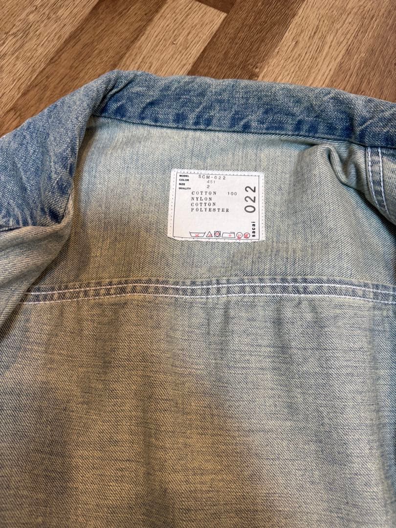 sacai Denim x MA-1 Jacket SCM-022 サイズ2