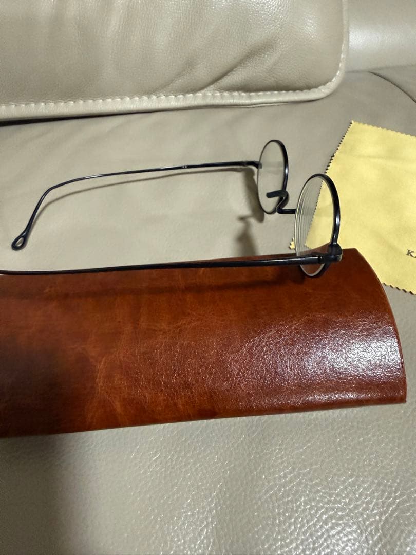 「Kouki Gotou」井戸多美男作 丸眼鏡 クラシックブラックメタル