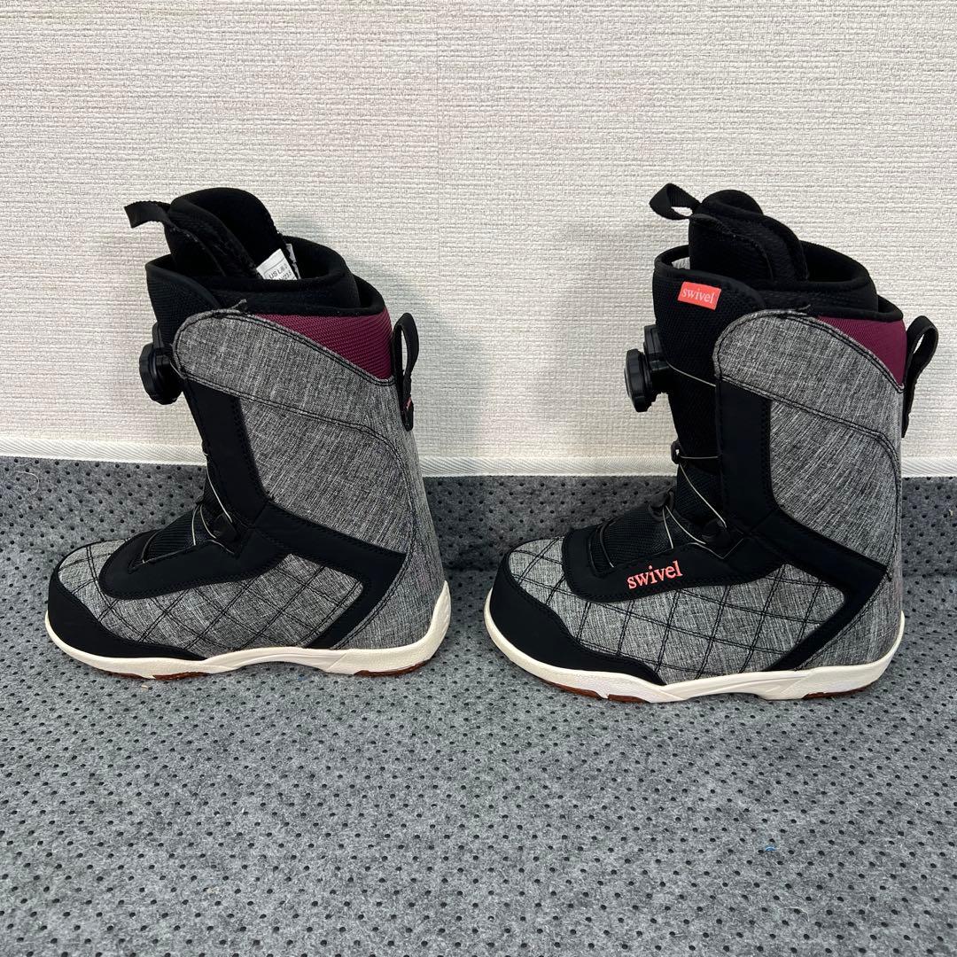 5回使用 人気サイズ23.5cm swivel ダイヤル スノボブーツ