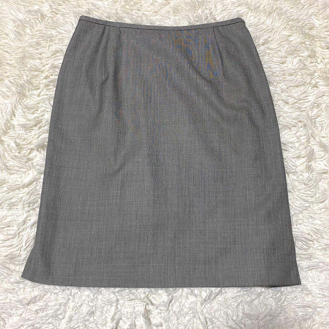 美品✨23区 セットアップ スーツ 大きいサイズ シルク グレー