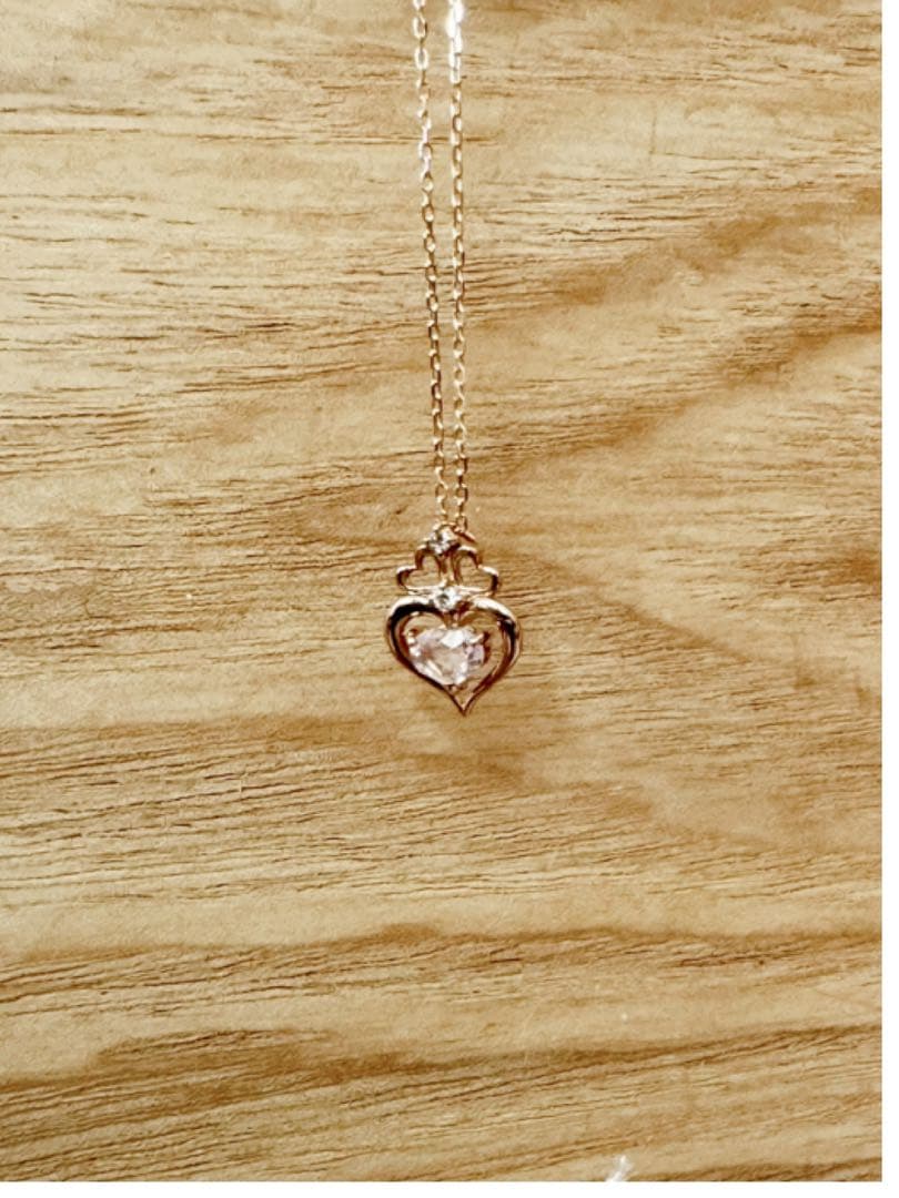 新品★Samantha Tiara K18SPG RQ Dia ハートネックレス