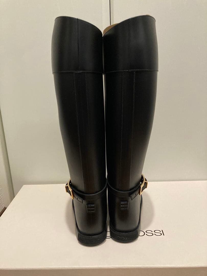sergio rossi ブラック ロングブーツ