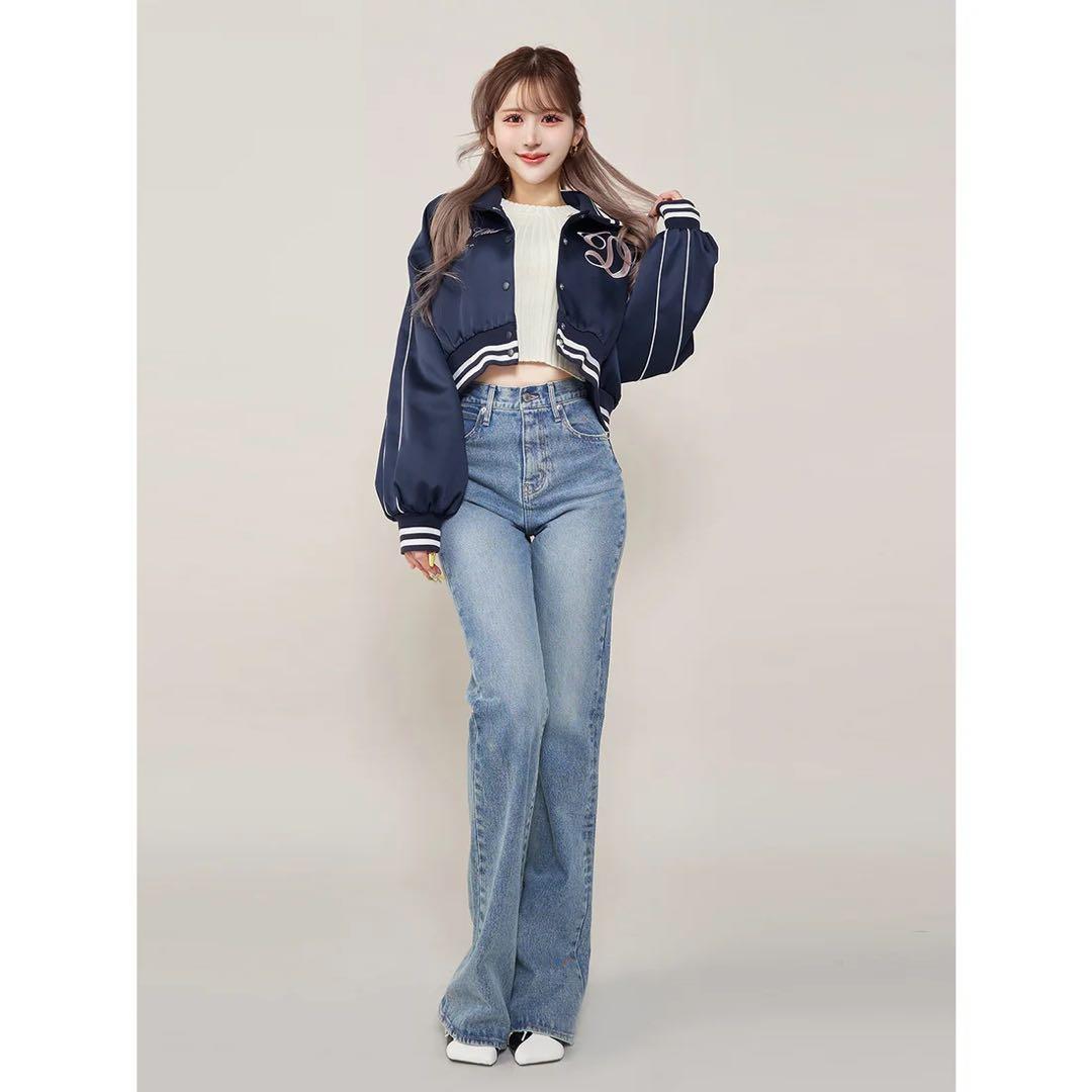 新品タグ付 ダーリッチ Darich Clubスカジャン ネイビー フリー