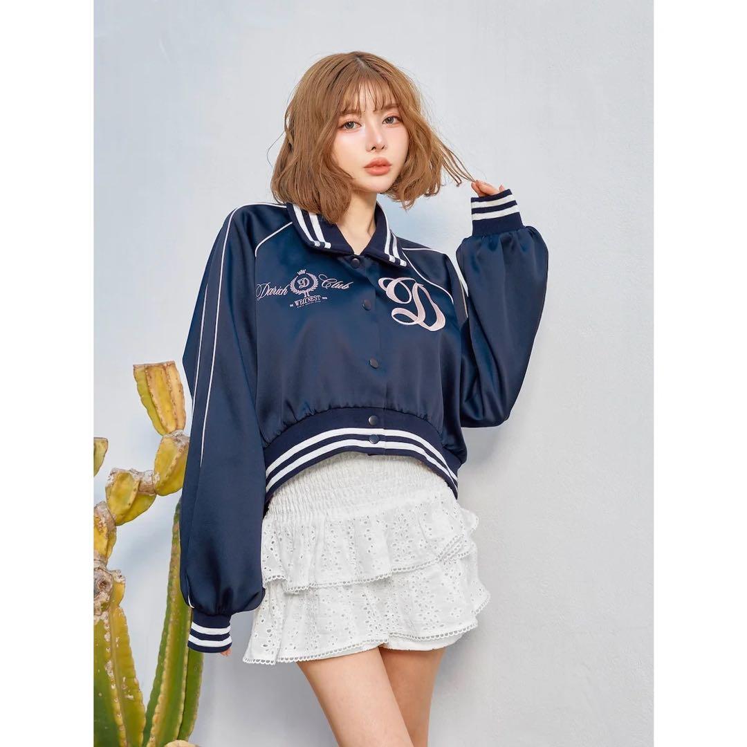新品タグ付 ダーリッチ Darich Clubスカジャン ネイビー フリー