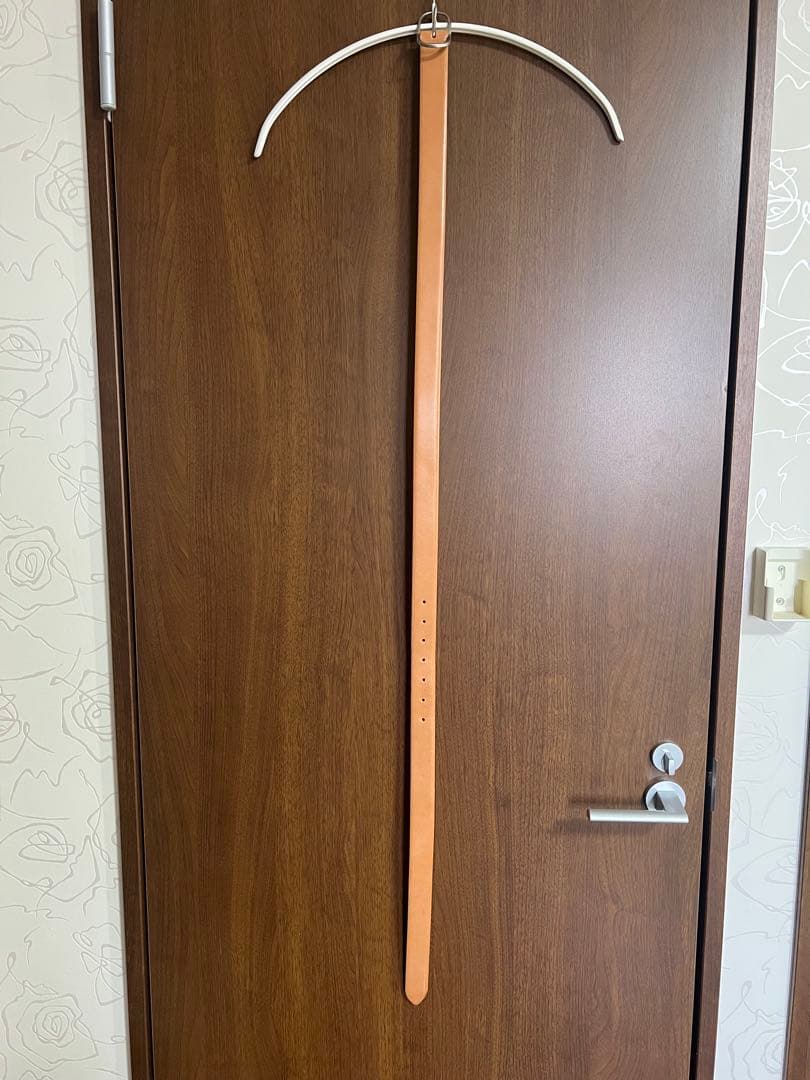 【美品】ETRE TOKYO ブラスバックルレザーベルト ベージュ