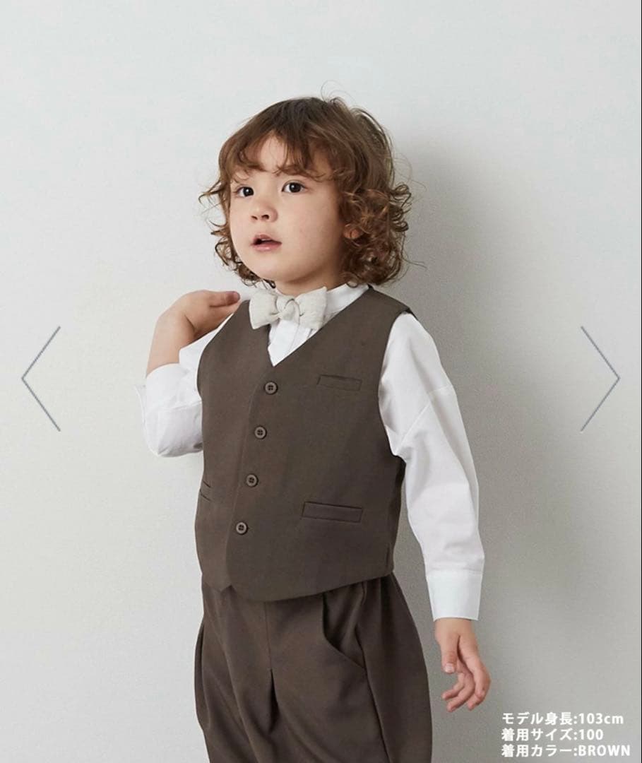 【riziere】120 シングルノーカラージャケットセットアップ　計5点セット