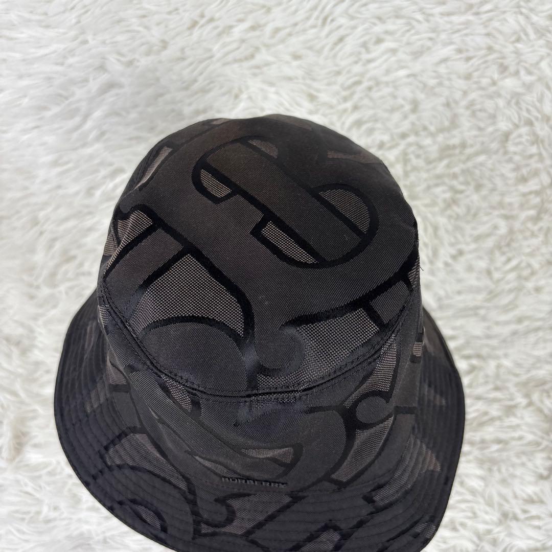 Burberry バーバリー TB柄 バケットハット ブラック Lサイズ
