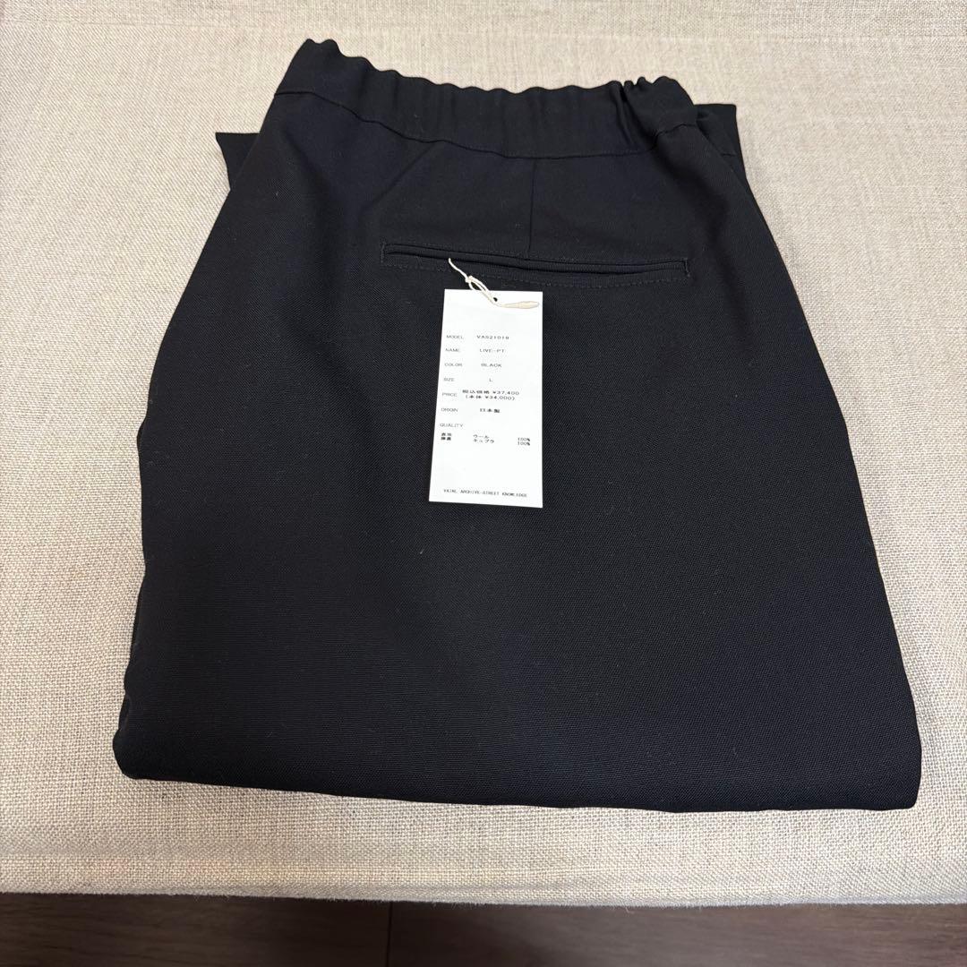 VAINL ARCHIVE LIVE-PT パンツ　黒　サイズL